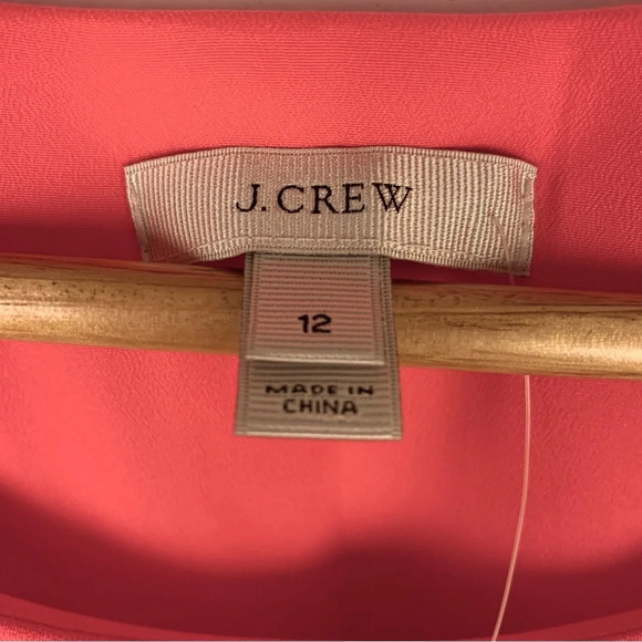 NWT J. Crew Classic Coral Pink Sleeveless Shift Dress - Picture 4 of 5